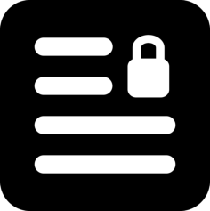 Document Lock Symbol Stencil Svg Design File, Free Vectors File